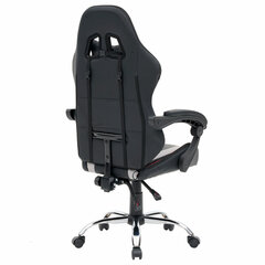 Кресло компьютерное CROMEX (КРОМЕКС) &laquo;Quantum GM-155 RGB&raquo;, подсветка, две подушки, экокожа, черное/<wbr/>красное/<wbr/>серое, 532955