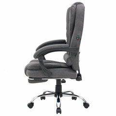 Кресло офисное CROMEX (КРОМЕКС) &laquo;Chill MS-005&raquo;, с функцией вибромассажа, подножка, ткань, серое, 532959