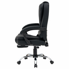 Кресло офисное CROMEX (КРОМЕКС) &laquo;Lounge MS-007&raquo;, подножка, 6 массажных модулей, экокожа, черное, 532960