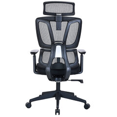 Кресло BRABIX PREMIUM &laquo;Veyron ER-703&raquo;, адаптивный механизм, регулируемый подголовник, сетка/<wbr/>ткань, черное, 532966