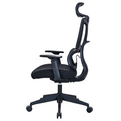 Кресло BRABIX PREMIUM &laquo;Veyron ER-703&raquo;, адаптивный механизм, регулируемый подголовник, сетка/<wbr/>ткань, черное, 532966