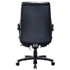 Кресло HAWASAN (ХАВАСАН) &laquo;Voyager HD-010&raquo;, НАГРУЗКА до 180 кг, подножка, экокожа, черное, 532971