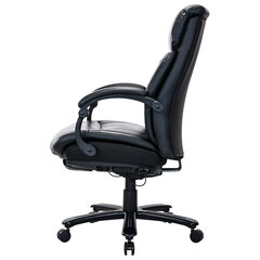 Кресло HAWASAN (ХАВАСАН) &laquo;Voyager HD-010&raquo;, НАГРУЗКА до 180 кг, подножка, экокожа, черное, 532971