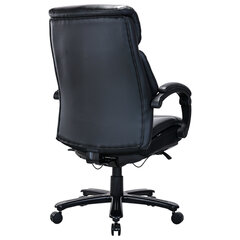 Кресло HAWASAN (ХАВАСАН) &laquo;Voyager HD-010&raquo;, НАГРУЗКА до 180 кг, подножка, экокожа, черное, 532971