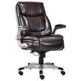 Кресло HAWASAN (ХАВАСАН) "Cruise EX-565", откидные подлокотники, рециклированная кожа, коричневое, 532973