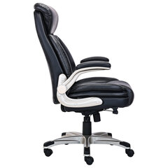 Кресло HAWASAN (ХАВАСАН) &laquo;Target EX-567&raquo;, откидные подлокотники, рециклированная кожа, черное, 532974