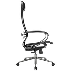 Кресло офисное МЕТТА &laquo;К-12&raquo;, хром, ткань-сетка, сиденье и спинка регулируемые, черное