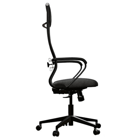 Кресло МЕТТА "ErgoLife" 10 B1-162K, пластик, синхромеханизм, ткань, темно-серое