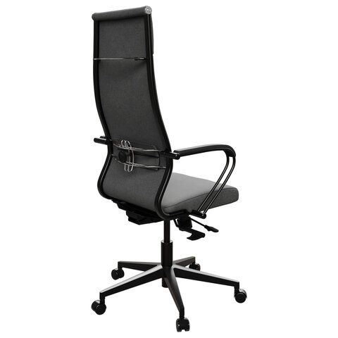 Кресло МЕТТА "ErgoLife" 10 B1-162K, пластик, синхромеханизм, ткань, темно-серое