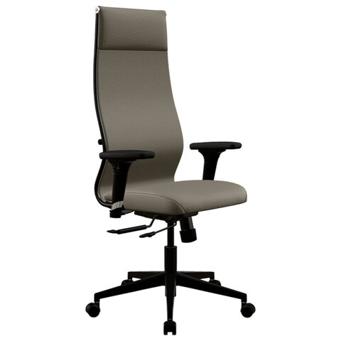 Кресло МЕТТА "ErgoLife" 10 B1-162D, пластик, синхромеханизм, 2D-подлокотники, ткань, бежевое