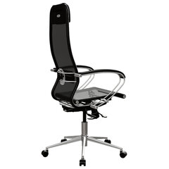 Кресло МЕТТА &laquo;ErgoLife&raquo; 10 B1-104K, хром, синхромеханизм, прочная сетка, черное