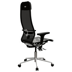 Кресло МЕТТА &laquo;ErgoLife&raquo; 10 B1-104D, хром, синхромеханизм, 2D-подлокотники, прочная сетка, черное