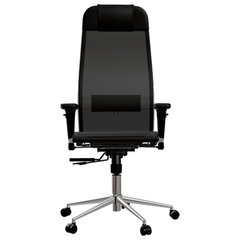 Кресло МЕТТА &laquo;ErgoLife&raquo; 10 B1-104D, хром, синхромеханизм, 2D-подлокотники, прочная сетка, черное