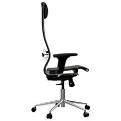Кресло МЕТТА &laquo;ErgoLife&raquo; 10 B1-104D, хром, синхромеханизм, 2D-подлокотники, прочная сетка, черное