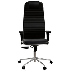 Кресло МЕТТА &laquo;ErgoLife&raquo; 10 B1-117D, хром, синхромеханизм, 2D-подлокотники, экокожа, черное