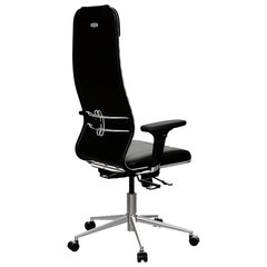 Кресло МЕТТА &laquo;ErgoLife&raquo; 10 B1-117D, хром, синхромеханизм, 2D-подлокотники, экокожа, черное