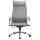 Кресло офисное МЕТТА "L1m 42", хром, сиденье и спинка мягкие, велюр, светло-серое