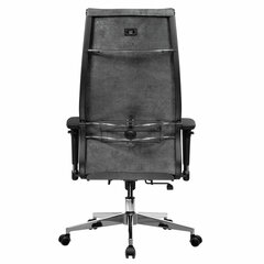 Кресло офисное МЕТТА &laquo;L1m 42/<wbr/>2D&raquo;, хром, 2D-подлокотники, сиденье и спинка мягкие, велюр, темно-серое