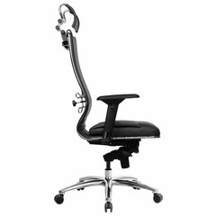 Кресло офисное МЕТТА &laquo;SAMURAI&raquo; KL-3, с подголовником, экокожа, черное