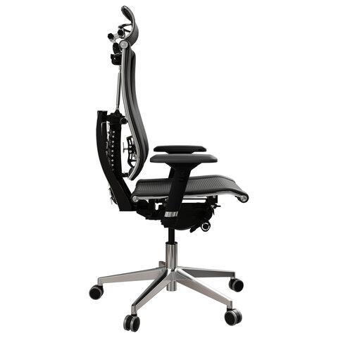 Кресло МЕТТА "YOGA" Y 4DT B2-14D, адаптивная спинка, 3D-подголовник, сверхпрочная сетка, черное - фото 4