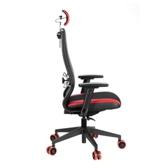 Кресло компьютерное МЕТТА &laquo;ErgoLife&raquo; 10 B2-170D, 2D-подголовник, экокожа/<wbr/>сетка, черное/<wbr/>красное
