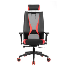 Кресло компьютерное МЕТТА &laquo;ErgoLife&raquo; 10 B2-170D, 2D-подголовник, экокожа/<wbr/>сетка, черное/<wbr/>красное