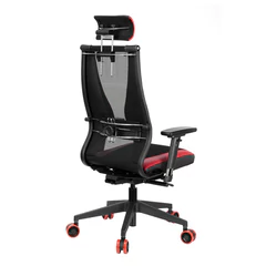 Кресло компьютерное МЕТТА &laquo;ErgoLife&raquo; 10 B2-170D, 2D-подголовник, экокожа/<wbr/>сетка, черное/<wbr/>красное