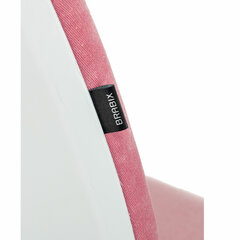 Кресло детское BRABIX &laquo;Fancy MG-201W&raquo;, с подлокотниками, пластик белый, ткань вельветовая, розовое, 533009