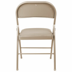 Стулья складные BRABIX &laquo;Golf Plus CF-003&raquo; КОМФОРТ, КОМПЛЕКТ 4шт., бежевый каркас, кожзам бежевый, 533033