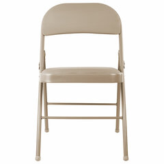 Стулья складные BRABIX &laquo;Golf Plus CF-003&raquo; КОМФОРТ, КОМПЛЕКТ 4шт., бежевый каркас, кожзам бежевый, 533033