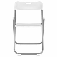 Стулья складные BRABIX &laquo;Golf Lite CF-017&raquo;, КОМПЛЕКТ 4 шт., серебристый каркас, пластик, белый, 533035