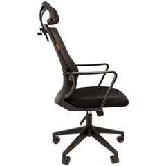 Кресло Chairman СН 545, регулируемый подголовник, вешалка плечики, сетка/<wbr/>ткань TW, черное