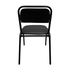 Стул для посетителей РС42, черный каркас, кожзам черный