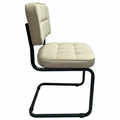 Стулья КОМПЛЕКТ 2 шт., РС14М, черный каркас, велюр, бежевый, разобранные