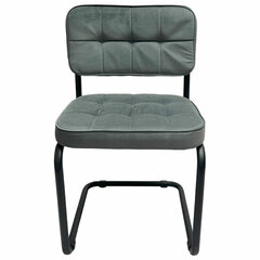 Стулья КОМПЛЕКТ 2 шт., РС14М, черный каркас, велюр, графит, разобранные