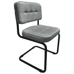 Стулья КОМПЛЕКТ 2 шт., РС14М, черный каркас, велюр, графит, разобранные