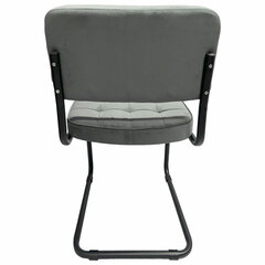 Стулья КОМПЛЕКТ 2 шт., РС14М, черный каркас, велюр, графит, разобранные