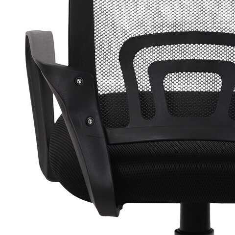 Кресло CROMEX (КРОМЕКС) "Top CH-695", с подлокотниками, сетка/ткань TW, черное, 533065 - фото 9