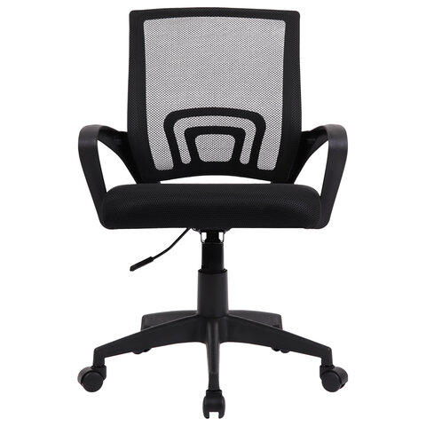 Кресло CROMEX (КРОМЕКС) "Top CH-695", с подлокотниками, сетка/ткань TW, черное, 533065 - фото 6