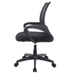 Кресло CROMEX (КРОМЕКС) &laquo;Top CH-695&raquo;, с подлокотниками, сетка/<wbr/>ткань TW, черное, 533065