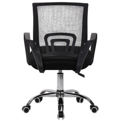 Кресло CROMEX (КРОМЕКС) &laquo;Top CH-695&raquo;, ХРОМ, с подлокотниками, сетка/<wbr/>ткань TW, черное, 533066