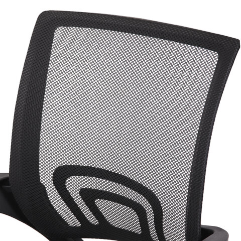 Кресло CROMEX (КРОМЕКС) "Top CH-695", ХРОМ, с подлокотниками, сетка/ткань TW, черное, 533066 - фото 7