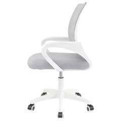 Кресло CROMEX (КРОМЕКС) &laquo;Top CH-695W&raquo;, с подлокотниками, пластик белый, сетка/<wbr/>ткань TW, серое, 533067