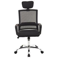 Кресло CROMEX (КРОМЕКС) &laquo;Debut CH-697&raquo;, ХРОМ, с подлокотниками, механизм качания, сетка/<wbr/>ткань TW, черное, 533068
