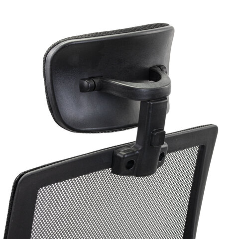 Кресло CROMEX (КРОМЕКС) "Debut CH-697", ХРОМ, с подлокотниками, механизм качания, сетка/ткань TW, черное, 533068 - фото 14