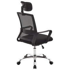 Кресло CROMEX (КРОМЕКС) &laquo;Debut CH-697&raquo;, ХРОМ, с подлокотниками, механизм качания, сетка/<wbr/>ткань TW, черное, 533068