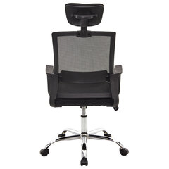 Кресло CROMEX (КРОМЕКС) &laquo;Debut CH-697&raquo;, ХРОМ, с подлокотниками, механизм качания, сетка/<wbr/>ткань TW, черное, 533068