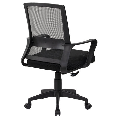 Кресло CROMEX (КРОМЕКС) "Basic CH-698", с подлокотниками, механизм качания, сетка/ткань TW, черное, 533069 - фото 3