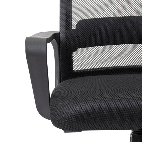 Кресло CROMEX (КРОМЕКС) "Basic CH-698", с подлокотниками, механизм качания, сетка/ткань TW, черное, 533069 - фото 9