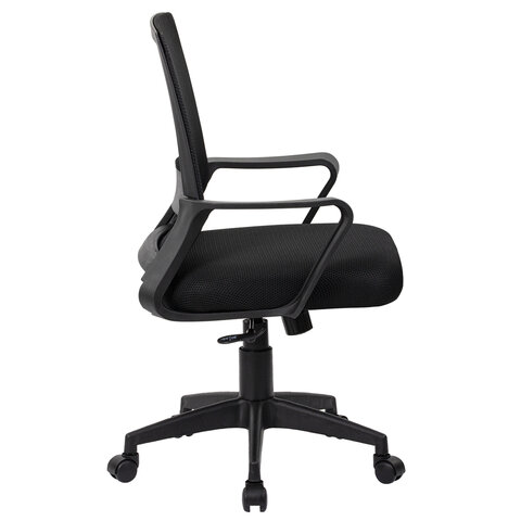 Кресло CROMEX (КРОМЕКС) "Basic CH-698", с подлокотниками, механизм качания, сетка/ткань TW, черное, 533069 - фото 2